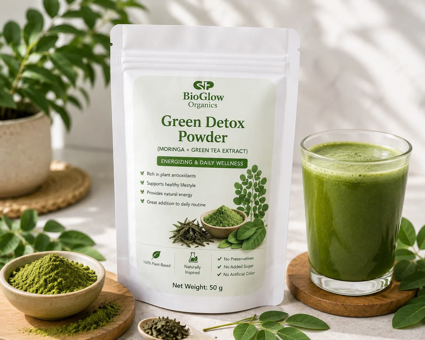 BioGlow Green detox powder